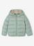 Lightweight hooded puffer jacket for girls grey green+navy blue+old rose+rose - vertbaudet enfant 