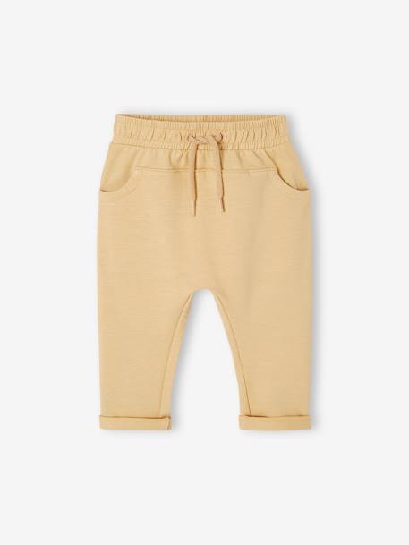 Lot de 2 pantalons bébé en molleton cappuccino+taupe - vertbaudet enfant 
