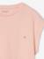 Tee-shirt fille uni fantaisie manches courtes personnalisable écru+marine+rose bonbon+vert d'eau - vertbaudet enfant 