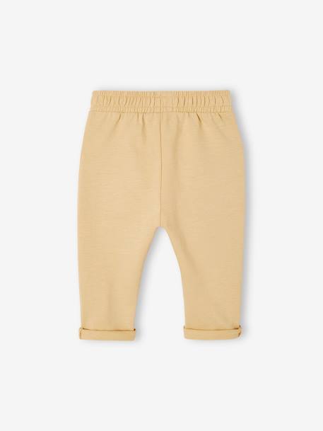 Lot de 2 pantalons bébé en molleton cappuccino+taupe - vertbaudet enfant 