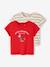 Lot de 2 T-shirts Basics bébé manches courtes rouge - vertbaudet enfant 