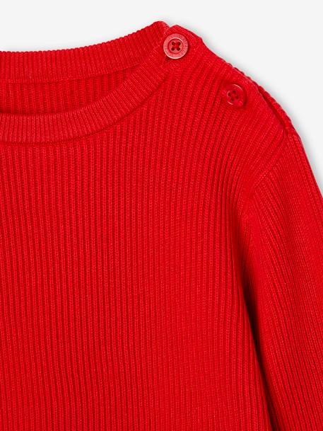 Knitted jumper for boys red - vertbaudet enfant 
