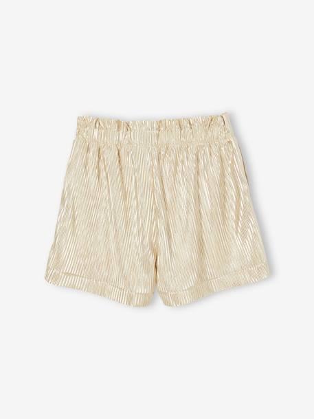 Short lamé effet plissé cérémonie fille or - vertbaudet enfant 