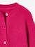 Striped Cardigan in Shimmery Rib Knit for Girls fuchsia - vertbaudet enfant 