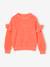 Pull à volants en maille fantaisie fille corail+vanilla - vertbaudet enfant 
