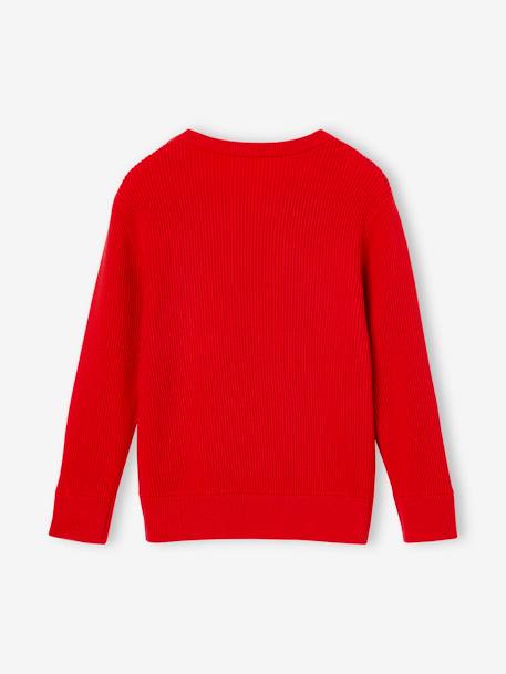 Knitted jumper for boys red - vertbaudet enfant 