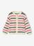 Striped Cardigan in Shimmery Rib Knit for Girls sage green - vertbaudet enfant 