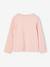 T-shirt fille coeur pailleté manches longues anthracite+corail+écru+rose poudré+vert émeraude - vertbaudet enfant 