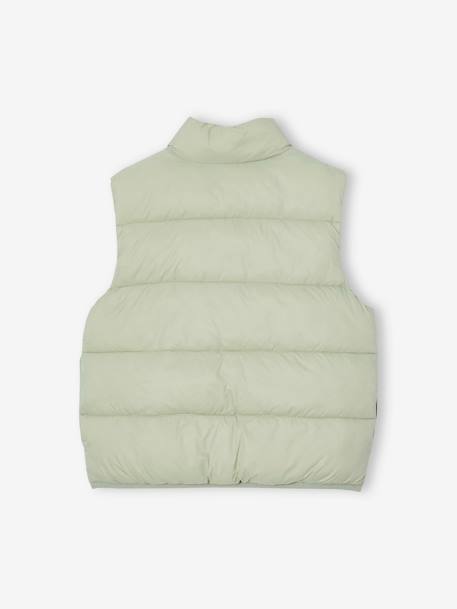 Sleeveless lightweight padded jacket for girls rose+sage green - vertbaudet enfant 