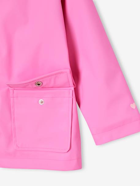 Hooded raincoat for girls rose - vertbaudet enfant 
