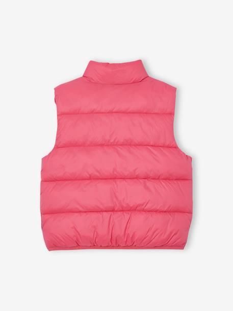 Sleeveless lightweight padded jacket for girls rose+sage green - vertbaudet enfant 