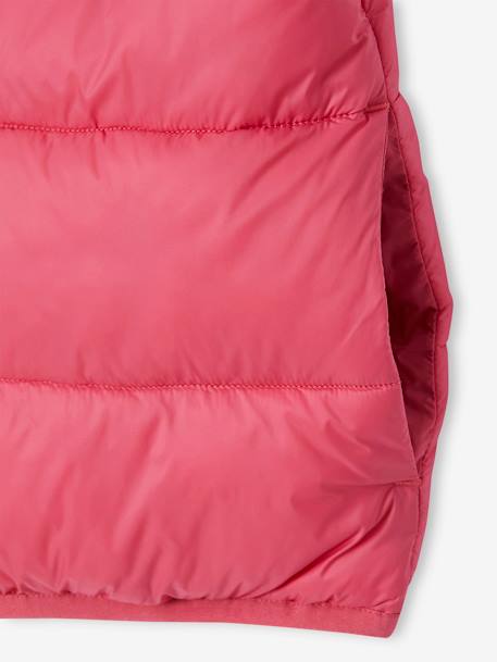 Sleeveless lightweight padded jacket for girls rose+sage green - vertbaudet enfant 