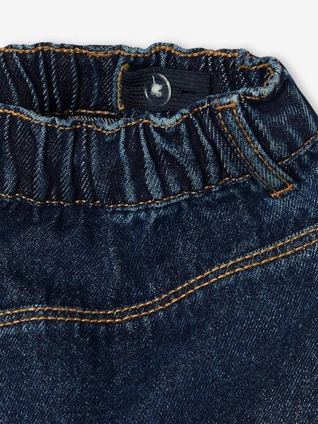 Jupe en jean fille bleu clair+bleu moyen+denim brut - vertbaudet enfant 