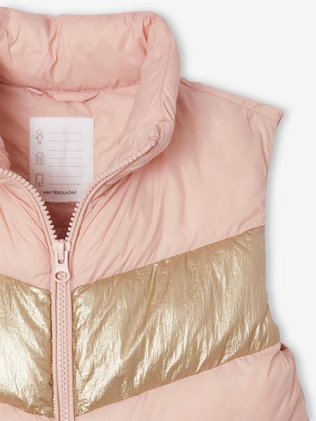 Colour block sleeveless padded jacket for girls rosy - vertbaudet enfant 