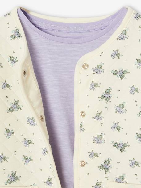 Printed Quilted Jacket & Dress Set for Girls rose+violet - vertbaudet enfant 