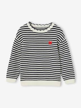 Pull fille à rayures - vertbaudet enfant Fille-Pull fille à rayures