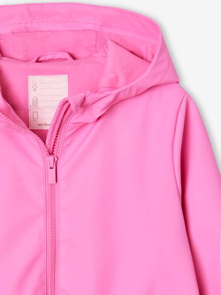 Hooded raincoat for girls rose - vertbaudet enfant 