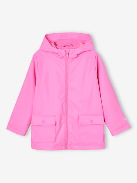 Hooded raincoat for girls rose - vertbaudet enfant 