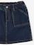 Jupe en jean fille bleu clair+bleu moyen+denim brut - vertbaudet enfant 