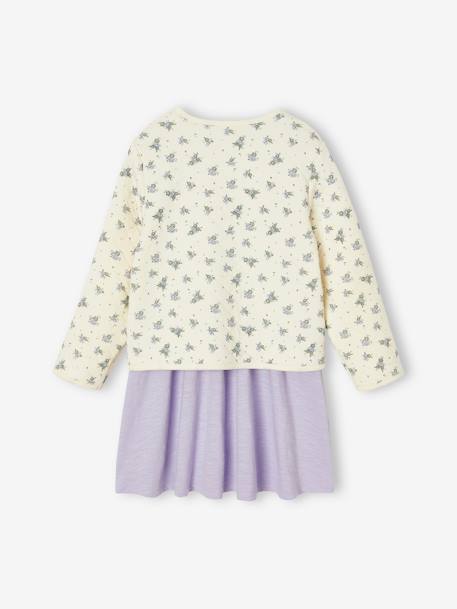 Printed Quilted Jacket & Dress Set for Girls rose+violet - vertbaudet enfant 