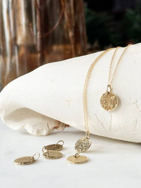 Initial medal, gold-plated jewellery Envie de fraise x 'Un de ces Quatre' gold - vertbaudet enfant 