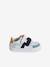 Hook&Loop Leather Trainers for Babies ecru+set white - vertbaudet enfant 