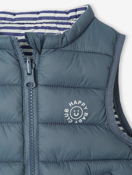Reversible Windcheater with Zip for Babies grey blue - vertbaudet enfant 