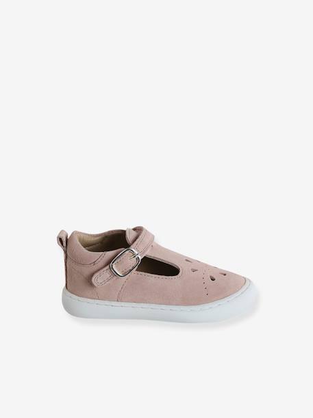 Leather Sandals for Babies rosy - vertbaudet enfant 