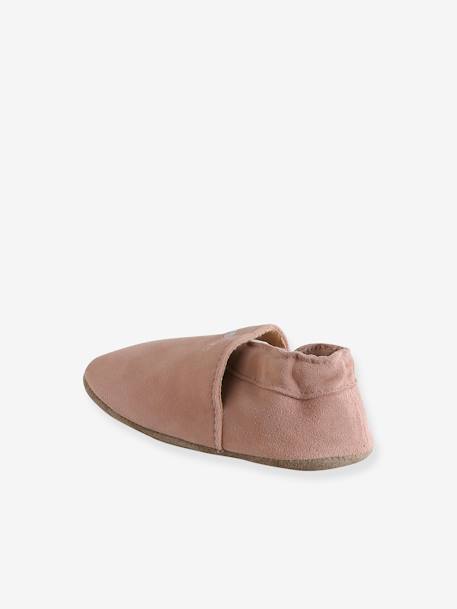 Chaussons bébé cuir souple blanc imprimé+bleu nuit+lot rose+or+rose imprimé+rose poudré - vertbaudet enfant 