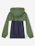 Blouson garçon coupe-vent colorblock bleu moyen+kaki+vert d'eau - vertbaudet enfant 