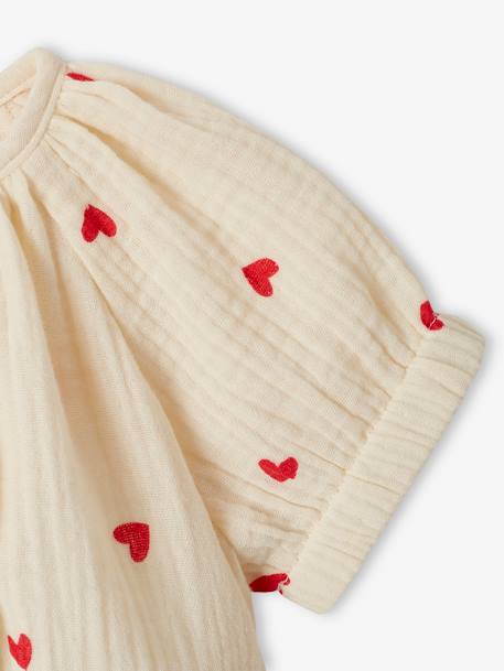 Printed baby blouse grey green+vanilla - vertbaudet enfant 