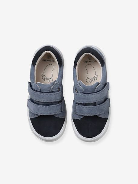 Baskets cuir scratchées enfant lot bleu - vertbaudet enfant 