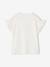 T-shirt fille motif fantaisie manches courtes volantées anthracite+blanc+jaune pâle+marine+rose pâle - vertbaudet enfant 