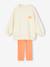Floral print sweat dress and leggings set for girls ecru - vertbaudet enfant 