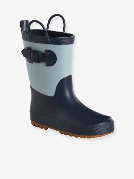 Wellies for Children, Designed for Autonomy printed green+set blue - vertbaudet enfant 
