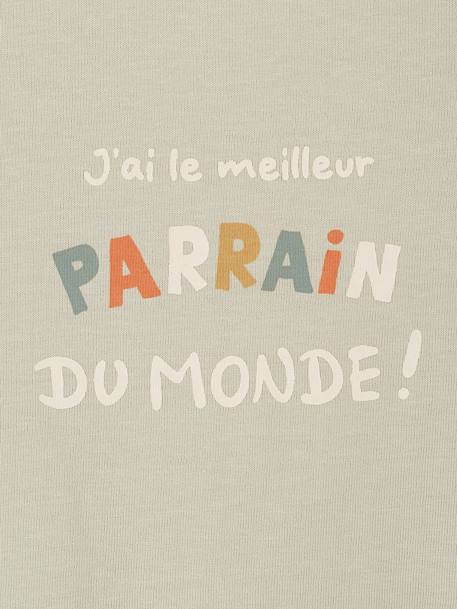 T-shirt bébé parrain. / marraine pressionné dos vert de gris - vertbaudet enfant 