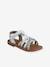 Leather Sandals with Hook-&-Loop Fastening for Toddlers set blue+white - vertbaudet enfant 