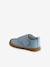 Chaussons à scratchs bébé en cuir souple bleu imprimé+bleu pâle+indigo+marron - vertbaudet enfant 