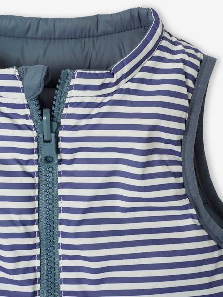 Reversible Windcheater with Zip for Babies grey blue - vertbaudet enfant 