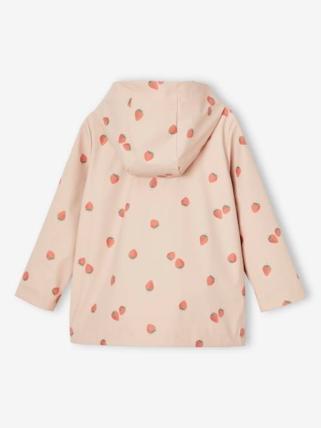 Ciré fille à capuche imprimé marine+multicolore+rose pâle+vanille+vert+vert de gris - vertbaudet enfant 