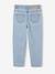Jean fille mom brodé fleurs bleu+bleu clair+bleu moyen - vertbaudet enfant 