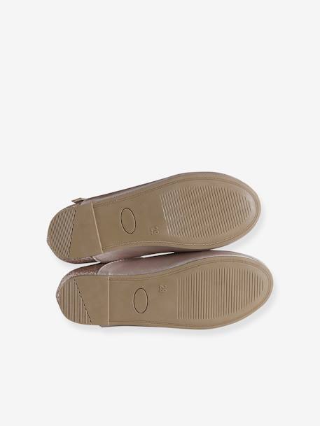 Glittery Ballet Pumps for Girls, Designed for Autonomy gold - vertbaudet enfant 