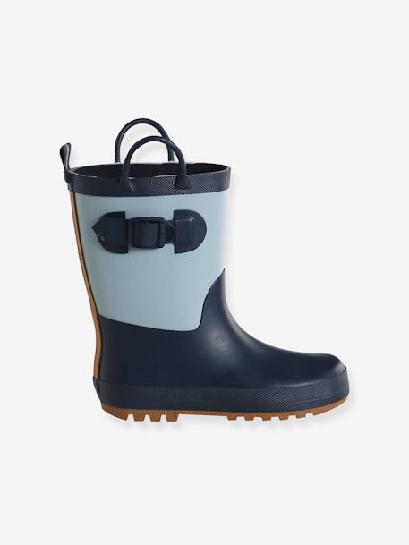 Wellies for Children, Designed for Autonomy printed green+set blue - vertbaudet enfant 