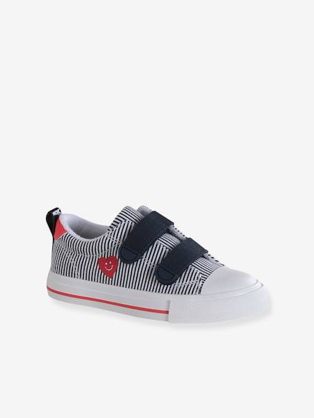 Baskets rayées scratchées enfant collection maternelle rayé bleu - vertbaudet enfant 