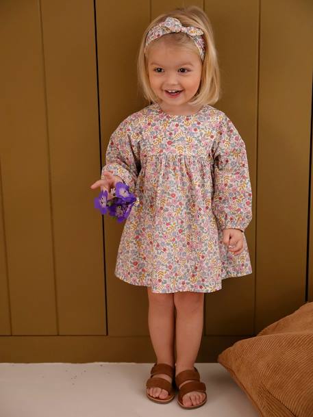 Dress & Headband Set for Babies multicoloured - vertbaudet enfant 