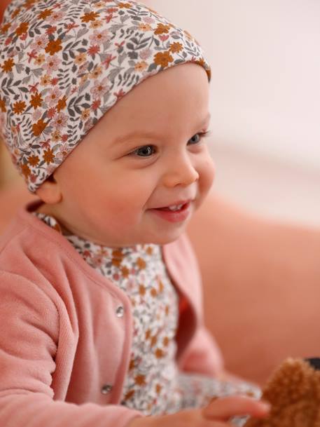Baby bodysuit, dungarees, hat and cardigan set rose - vertbaudet enfant 