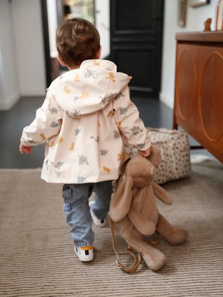Ciré à capuche bébé motifs dinosaures vanille - vertbaudet enfant 