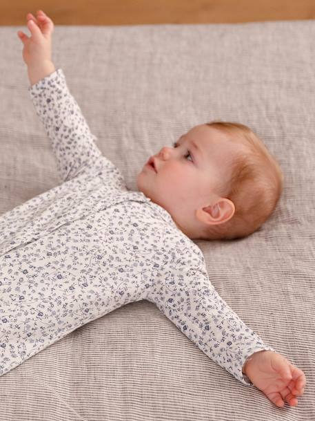 Lot de 2 pyjamas fleuris bébé fille bleu - vertbaudet enfant 