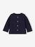 Gilet bébé naissance maille point mousse beige chiné+écru+marine - vertbaudet enfant 
