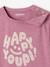 Organic cotton 'Happy Youpi' baby short-sleeved T-shirt violet - vertbaudet enfant 